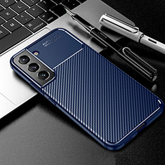 Coque Silicone Housse Etui Gel Serge S01 pour Samsung Galaxy S21 FE 5G Bleu