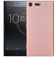 Coque Silicone Housse Etui Gel Serge S01 pour Sony Xperia XZ1 Compact Or Rose