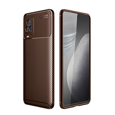 Coque Silicone Housse Etui Gel Serge S01 pour Vivo iQOO 7 Legend 5G Marron