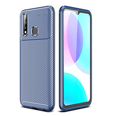 Coque Silicone Housse Etui Gel Serge S01 pour Vivo Y5s Bleu