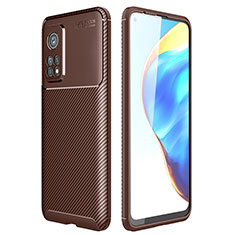 Coque Silicone Housse Etui Gel Serge S01 pour Xiaomi Mi 10T 5G Marron