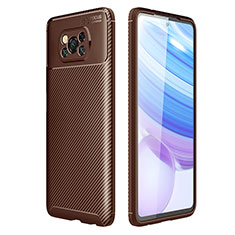 Coque Silicone Housse Etui Gel Serge S01 pour Xiaomi Poco X3 Pro Marron