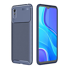 Coque Silicone Housse Etui Gel Serge S01 pour Xiaomi Redmi 9A Bleu