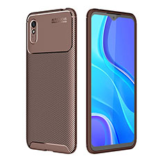 Coque Silicone Housse Etui Gel Serge S01 pour Xiaomi Redmi 9i Marron