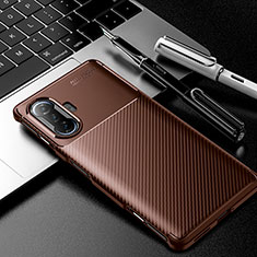 Coque Silicone Housse Etui Gel Serge S01 pour Xiaomi Redmi K40 Gaming 5G Marron