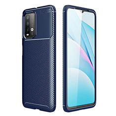 Coque Silicone Housse Etui Gel Serge S01 pour Xiaomi Redmi Note 9 4G Bleu