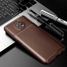 Coque Silicone Housse Etui Gel Serge S01 pour Xiaomi Redmi Note 9 5G Marron