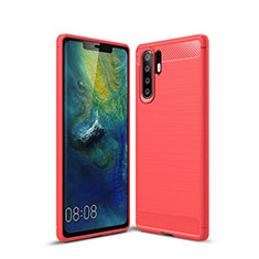 Coque Silicone Housse Etui Gel Serge S03 pour Huawei P30 Pro Rouge