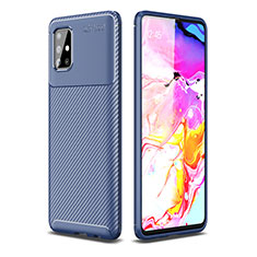 Coque Silicone Housse Etui Gel Serge WL1 pour Samsung Galaxy M40S Bleu