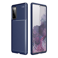 Coque Silicone Housse Etui Gel Serge WL1 pour Samsung Galaxy S20 FE (2022) 5G Bleu