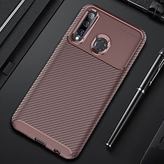 Coque Silicone Housse Etui Gel Serge Y01 pour Huawei Honor 10i Marron