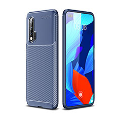 Coque Silicone Housse Etui Gel Serge Y01 pour Huawei Nova 6 5G Bleu