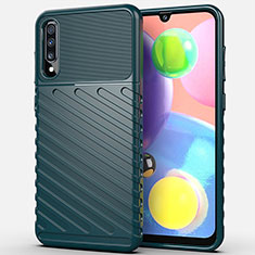 Coque Silicone Housse Etui Gel Serge Y01 pour Samsung Galaxy A70S Vert