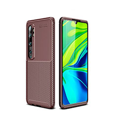 Coque Silicone Housse Etui Gel Serge Y01 pour Xiaomi Mi Note 10 Marron