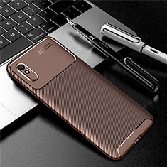 Coque Silicone Housse Etui Gel Serge Y01 pour Xiaomi Redmi 9i Marron