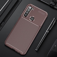 Coque Silicone Housse Etui Gel Serge Y01 pour Xiaomi Redmi Note 8 (2021) Marron