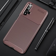 Coque Silicone Housse Etui Gel Serge Y02 pour Huawei Honor 20S Marron