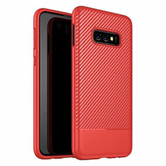 Coque Silicone Housse Etui Gel Serge Y02 pour Samsung Galaxy S10e Rouge