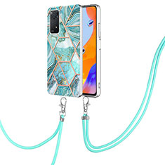 Coque Silicone Motif Fantaisie Souple Couleur Unie Etui Housse avec Laniere Strap Y01B pour Xiaomi Redmi Note 11 Pro 4G Pastel Vert