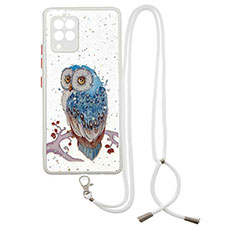 Coque Silicone Motif Fantaisie Souple Couleur Unie Etui Housse avec Laniere Strap Y01X pour Samsung Galaxy A42 5G Mixte