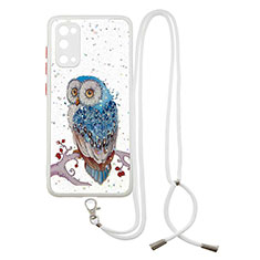 Coque Silicone Motif Fantaisie Souple Couleur Unie Etui Housse avec Laniere Strap Y01X pour Samsung Galaxy S20 Mixte