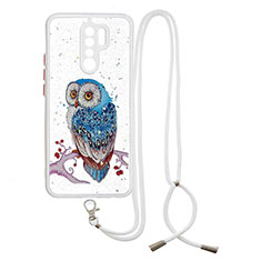 Coque Silicone Motif Fantaisie Souple Couleur Unie Etui Housse avec Laniere Strap Y01X pour Xiaomi Poco M2 Mixte