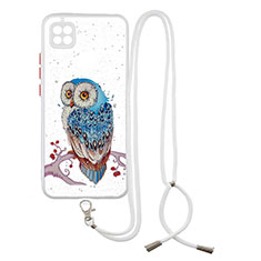 Coque Silicone Motif Fantaisie Souple Couleur Unie Etui Housse avec Laniere Strap Y01X pour Xiaomi Redmi 9C NFC Mixte