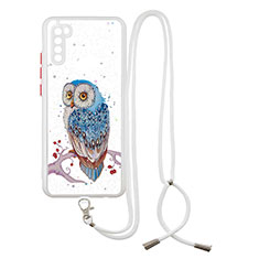 Coque Silicone Motif Fantaisie Souple Couleur Unie Etui Housse avec Laniere Strap Y01X pour Xiaomi Redmi Note 8 (2021) Mixte