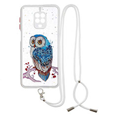 Coque Silicone Motif Fantaisie Souple Couleur Unie Etui Housse avec Laniere Strap Y01X pour Xiaomi Redmi Note 9 Pro Max Mixte