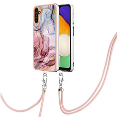 Coque Silicone Motif Fantaisie Souple Couleur Unie Etui Housse avec Laniere Strap YB7 pour Samsung Galaxy A13 5G Mixte