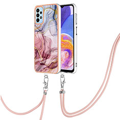 Coque Silicone Motif Fantaisie Souple Couleur Unie Etui Housse avec Laniere Strap YB7 pour Samsung Galaxy A32 5G Mixte