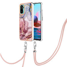 Coque Silicone Motif Fantaisie Souple Couleur Unie Etui Housse avec Laniere Strap YB7 pour Xiaomi Poco M5S Mixte