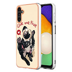 Coque Silicone Motif Fantaisie Souple Couleur Unie Etui Housse avec Laniere Strap YB8 pour Samsung Galaxy Jump3 5G Kaki