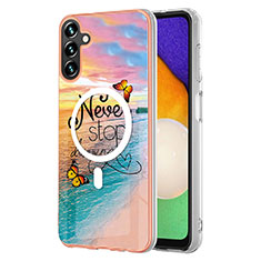 Coque Silicone Motif Fantaisie Souple Couleur Unie Etui Housse avec Mag-Safe Magnetic Magnetique pour Samsung Galaxy A34 5G Mixte