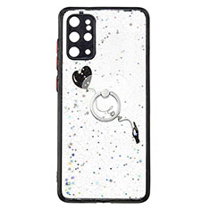 Coque Silicone Motif Fantaisie Souple Couleur Unie Etui Housse avec Support Bague Anneau Y01X pour Samsung Galaxy S20 Plus 5G Noir