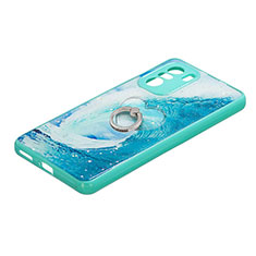 Coque Silicone Motif Fantaisie Souple Couleur Unie Etui Housse avec Support Bague Anneau Y01X pour Xiaomi Mi 11X 5G Vert