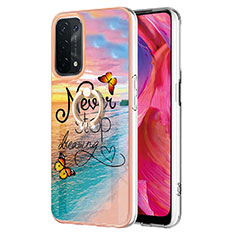 Coque Silicone Motif Fantaisie Souple Couleur Unie Etui Housse avec Support Bague Anneau Y03B pour Oppo A54 5G Mixte