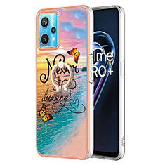 Coque Silicone Motif Fantaisie Souple Couleur Unie Etui Housse avec Support Bague Anneau Y03B pour Realme 9 Pro+ Plus 5G Mixte