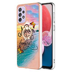 Coque Silicone Motif Fantaisie Souple Couleur Unie Etui Housse avec Support Bague Anneau Y03B pour Samsung Galaxy A13 4G Mixte