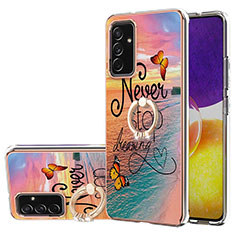 Coque Silicone Motif Fantaisie Souple Couleur Unie Etui Housse avec Support Bague Anneau Y03B pour Samsung Galaxy A25 5G Mixte