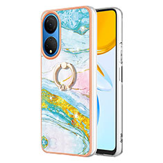 Coque Silicone Motif Fantaisie Souple Couleur Unie Etui Housse avec Support Bague Anneau Y05B pour Huawei Honor X7 Colorful