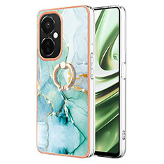 Coque Silicone Motif Fantaisie Souple Couleur Unie Etui Housse avec Support Bague Anneau Y05B pour OnePlus Nord CE 3 Lite 5G Vert