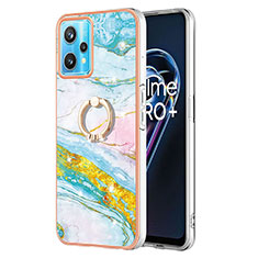 Coque Silicone Motif Fantaisie Souple Couleur Unie Etui Housse avec Support Bague Anneau Y05B pour Realme 9 5G Colorful