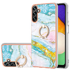 Coque Silicone Motif Fantaisie Souple Couleur Unie Etui Housse avec Support Bague Anneau Y05B pour Samsung Galaxy A04s Colorful