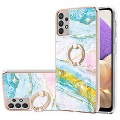 Coque Silicone Motif Fantaisie Souple Couleur Unie Etui Housse avec Support Bague Anneau Y05B pour Samsung Galaxy A23 4G Colorful