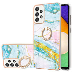 Coque Silicone Motif Fantaisie Souple Couleur Unie Etui Housse avec Support Bague Anneau Y05B pour Samsung Galaxy A52 4G Colorful