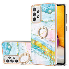 Coque Silicone Motif Fantaisie Souple Couleur Unie Etui Housse avec Support Bague Anneau Y05B pour Samsung Galaxy A72 5G Colorful