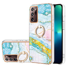 Coque Silicone Motif Fantaisie Souple Couleur Unie Etui Housse avec Support Bague Anneau Y05B pour Samsung Galaxy Note 20 Ultra 5G Colorful