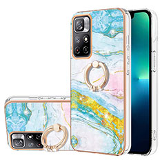 Coque Silicone Motif Fantaisie Souple Couleur Unie Etui Housse avec Support Bague Anneau Y05B pour Xiaomi Redmi Note 11S 5G Colorful