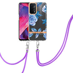 Coque Silicone Motif Fantaisie Souple Couleur Unie Etui Housse avec Support Bague Anneau Y06B pour OnePlus Nord N200 5G Bleu